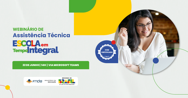 Imagem original da materia FNDE promove webinário sobre o Programa Escola em Tempo Integral.